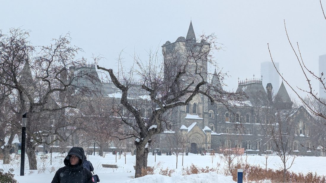 Snowy morning at Front Campus