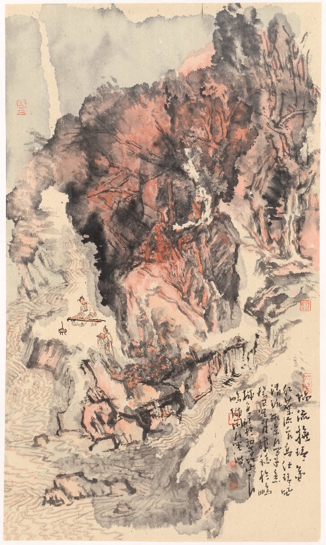 臨流撫琴圖