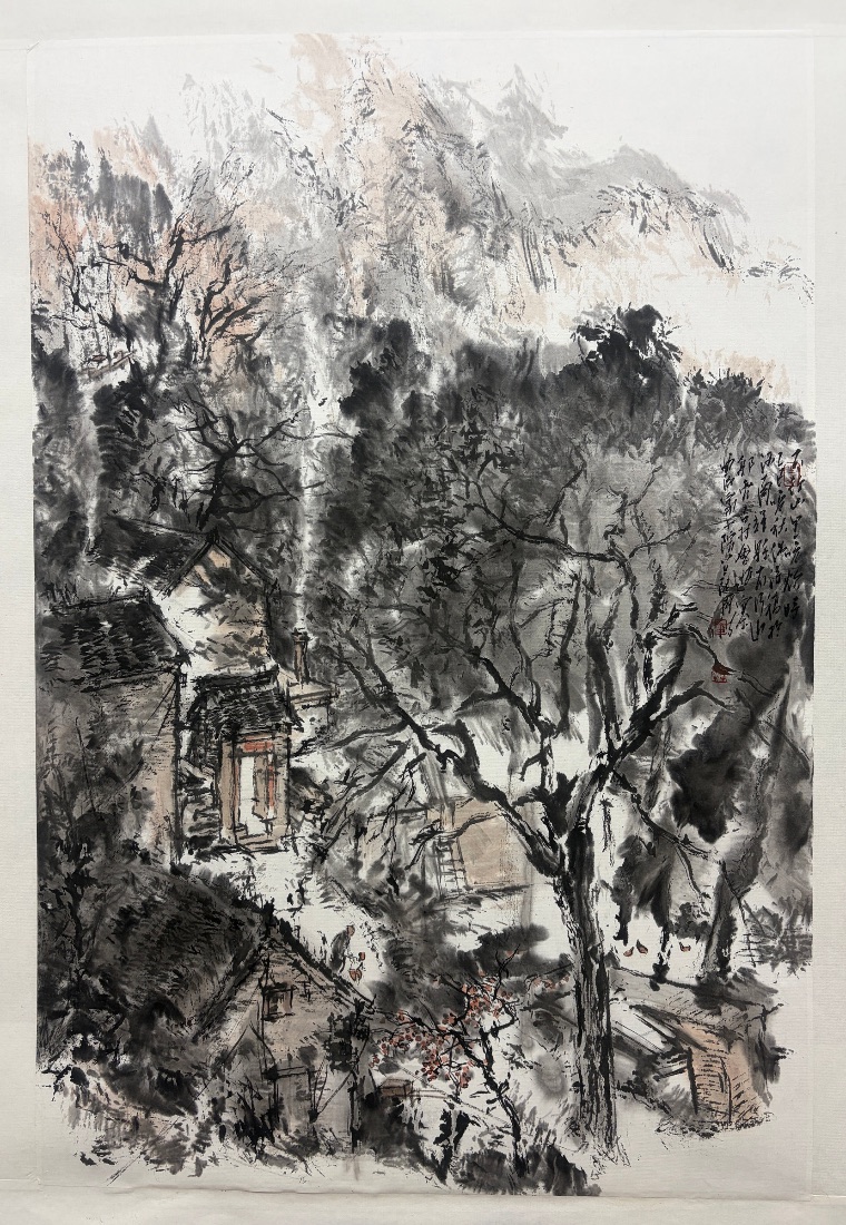 太行山裏晚炊 Evening Smoke in the Taihang Mountains
