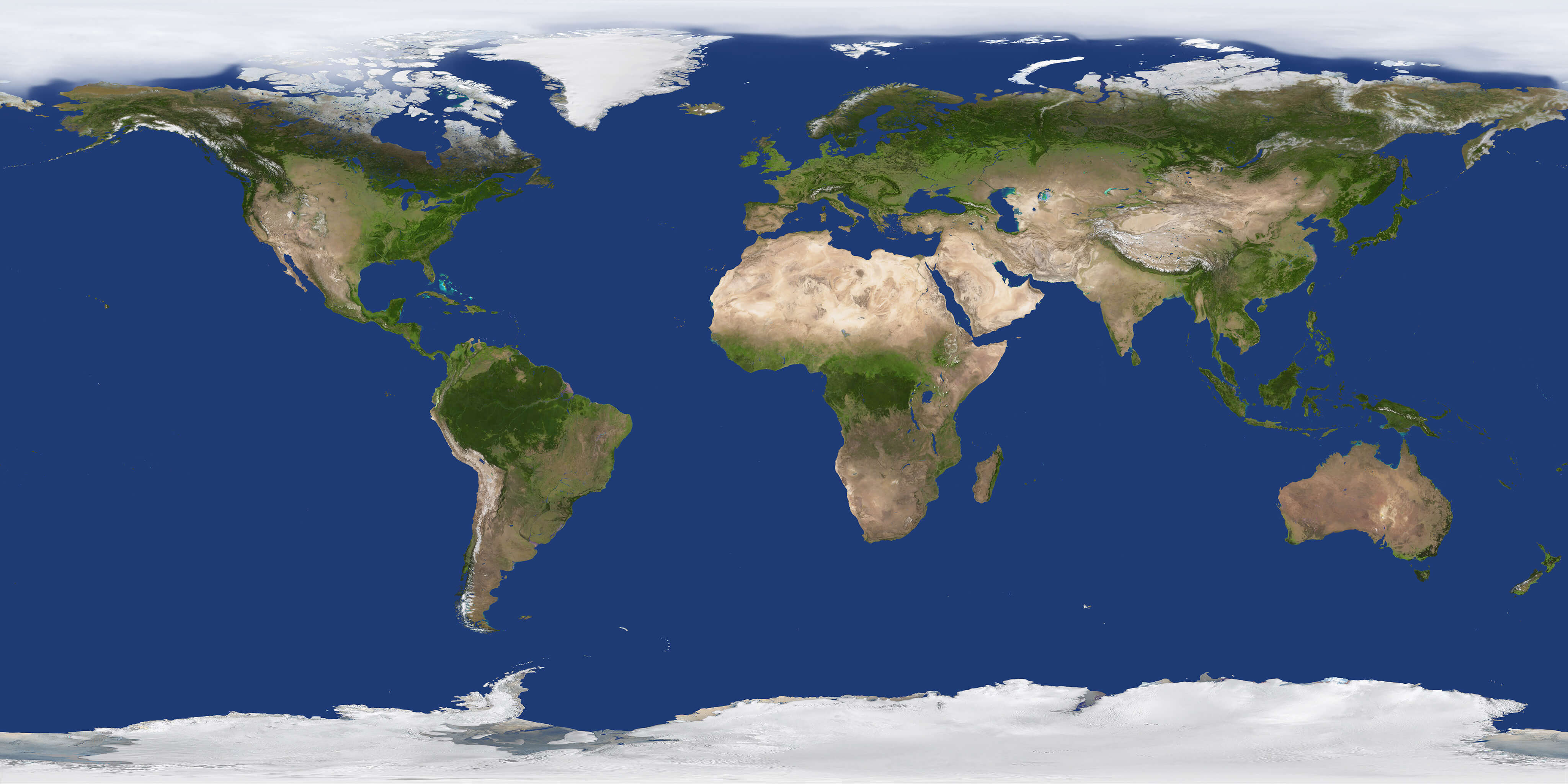 Earth equirectangular map