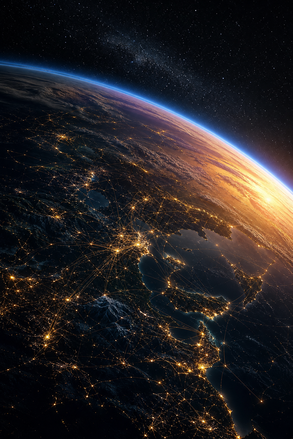 Earth as a living lattice of stations — receiving, transforming, transmitting