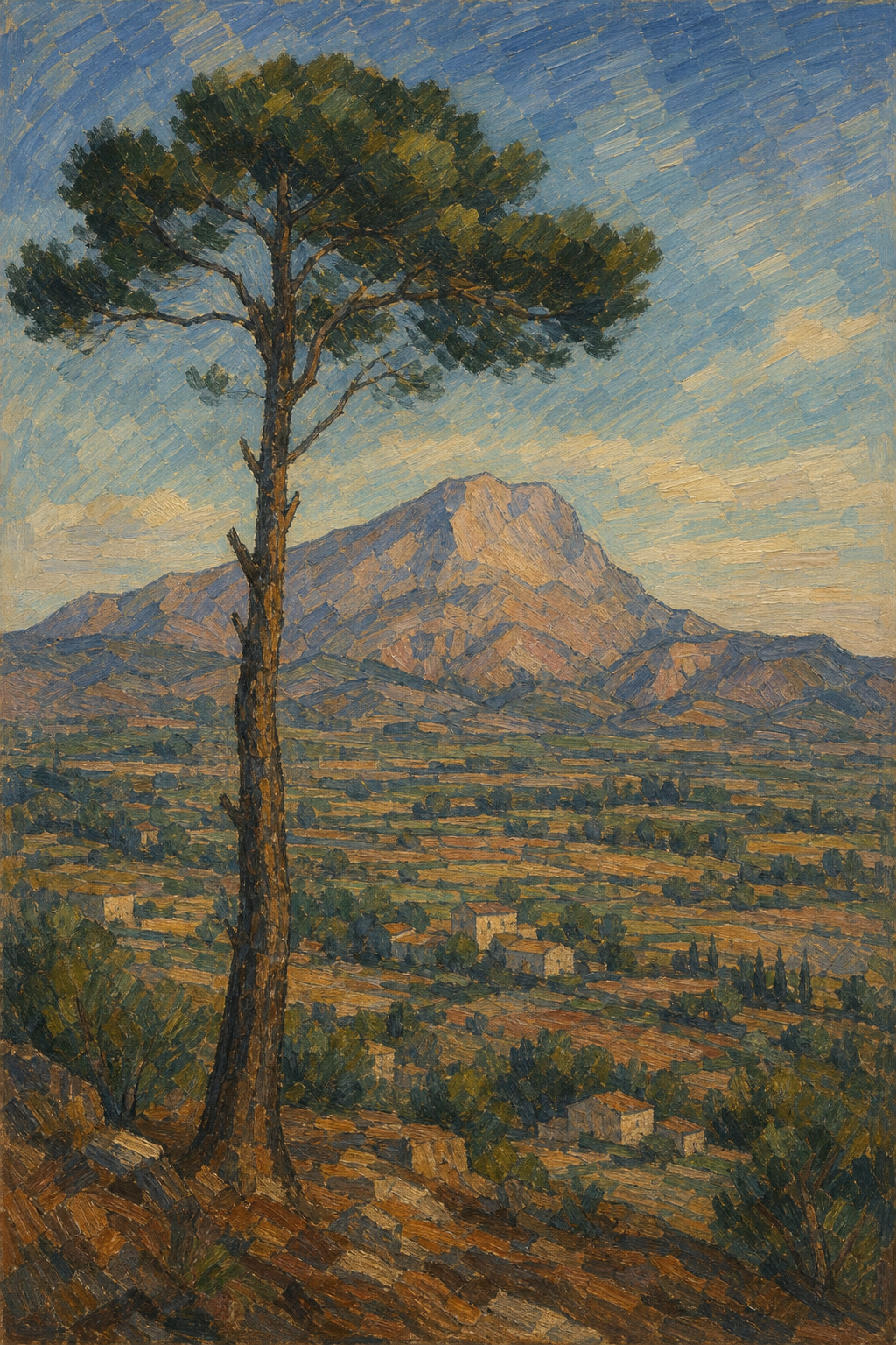 Mont Sainte-Victoire at dawn — a meditation in paint