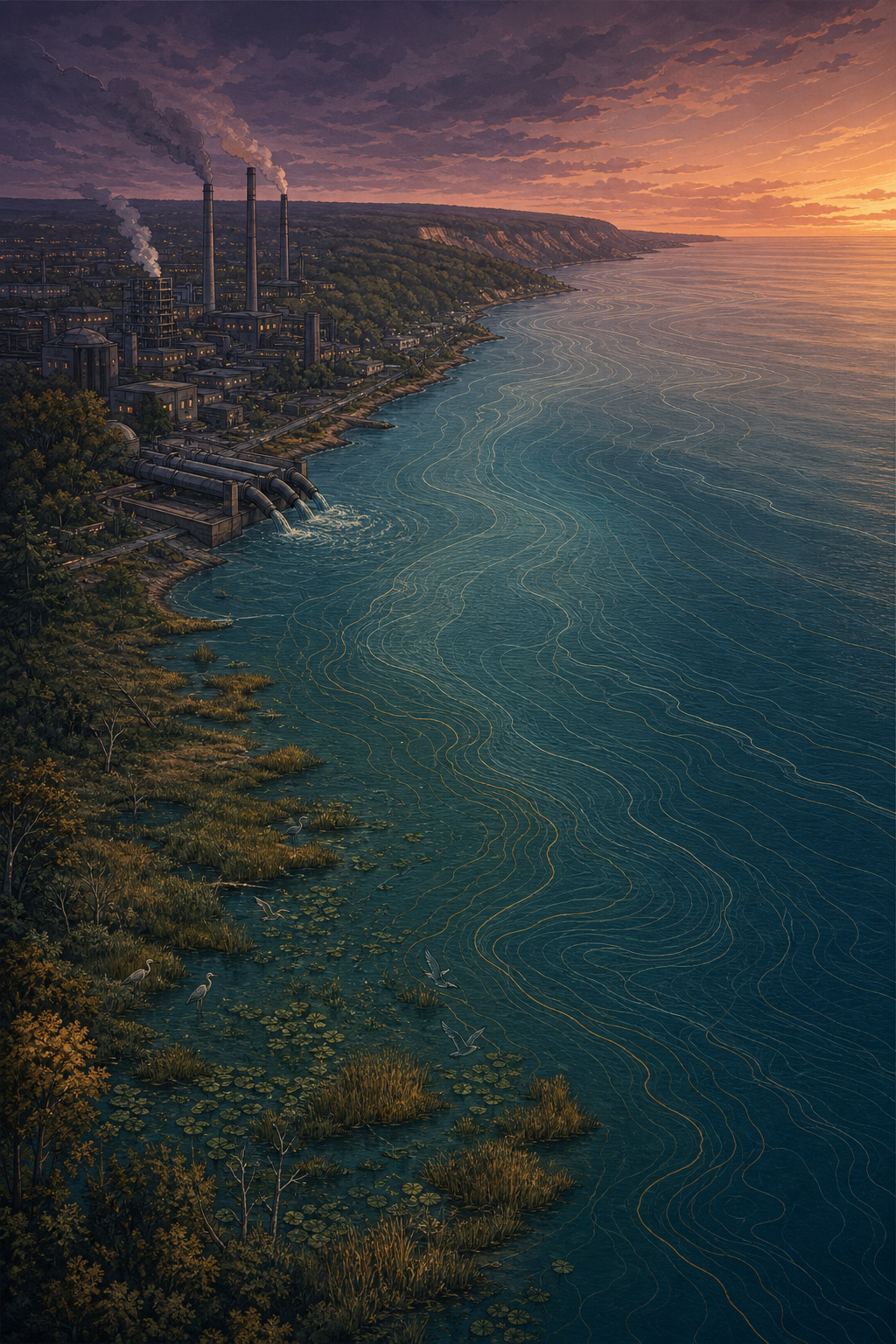 Photograph documenting the present condition of the lake or its shoreline