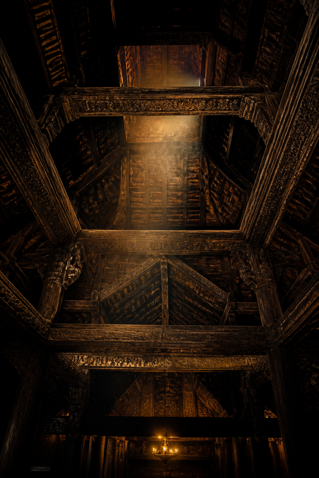 Generated image made for this page: an extreme close view of a face, the eyes held wide and steady.